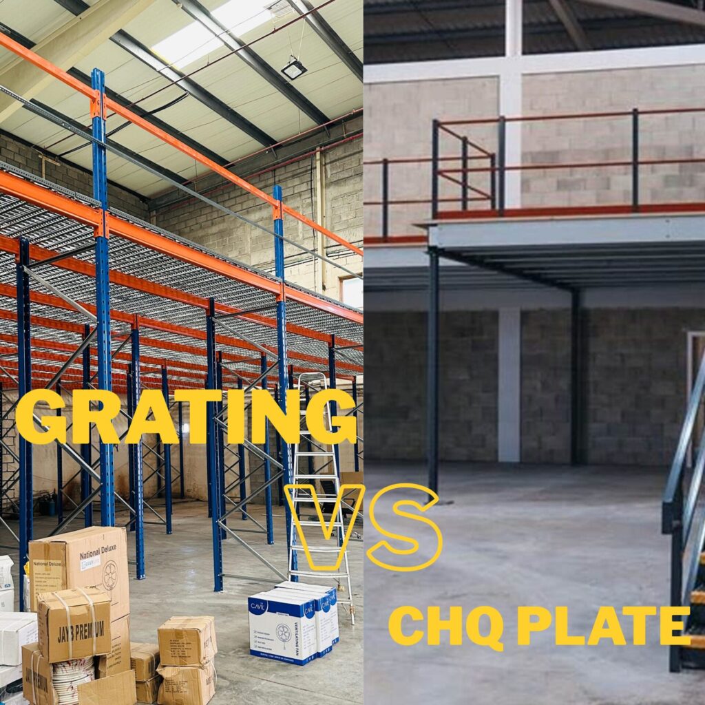Mezzanine Floor Grating vs Chequer Plate